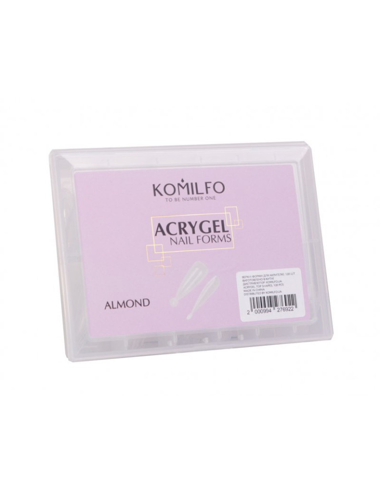 Acrygel top nail forms ( Almond ) 120 pcs. Komilfo