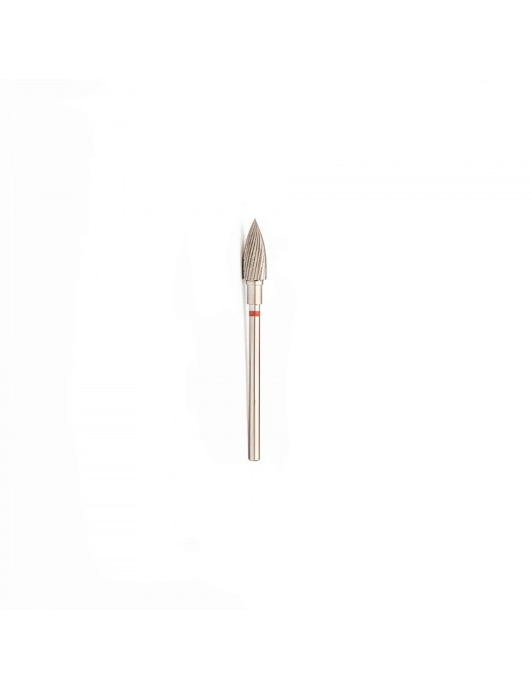 Carbide nail drill bit, “flame”, red, head diameter 5 mm/ working part 13.5 mm (FT10R050/13.5) Staleks