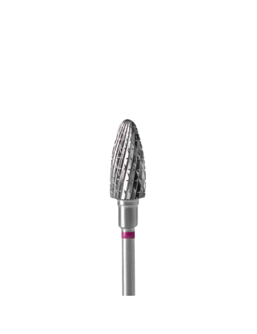 Carbide nail drill bit, “corn”, violet, head diameter 5 mm/ working part 13 mm (FT90V050/13) Staleks