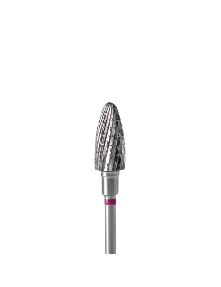 Carbide nail drill bit, “frustum” purple, head diameter 6 mm / working part 14 mm (FT70V060/14) Staleks