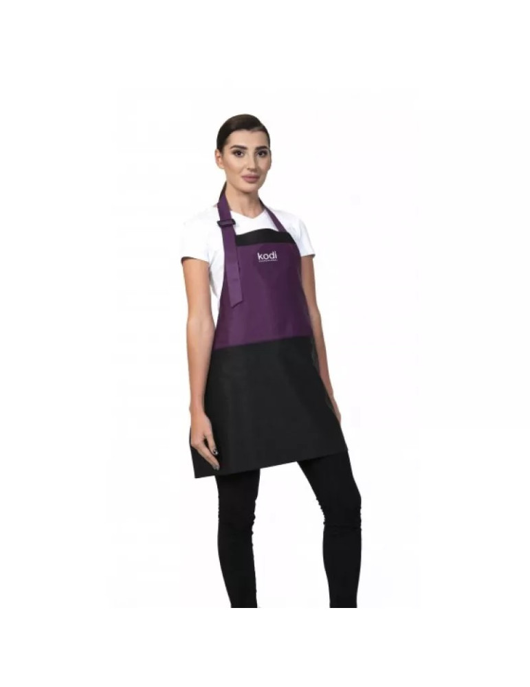 Apron, Color: Purple with Black Inserts, White Logo (short) Kodi Professional