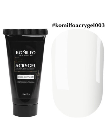 Acryl Gel №003 Bright White 30 g. Komilfo