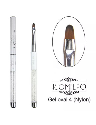 Brush Gel oval 4 (Nylon) Komilfo