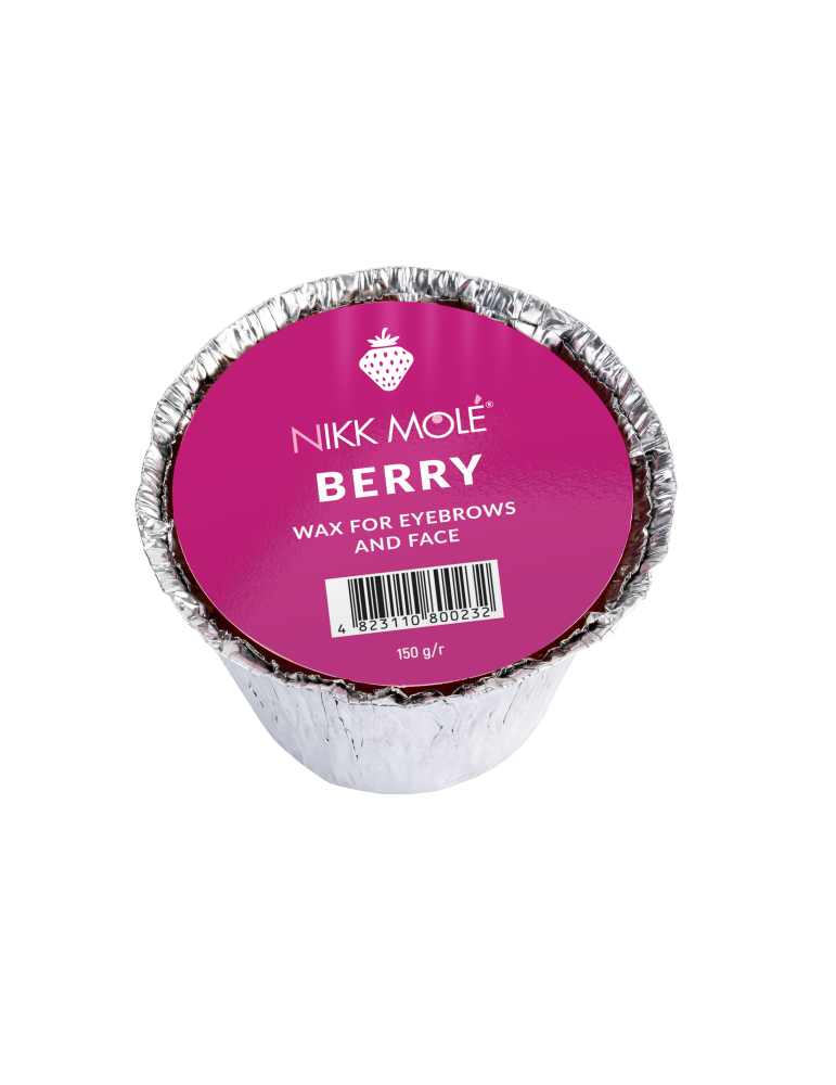 Wax for eyebrows and face (Berry) 150 g Nikk Mole