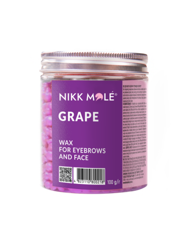Wax in granules for eyebrows and face (Grape) 100 g Nikk Mole