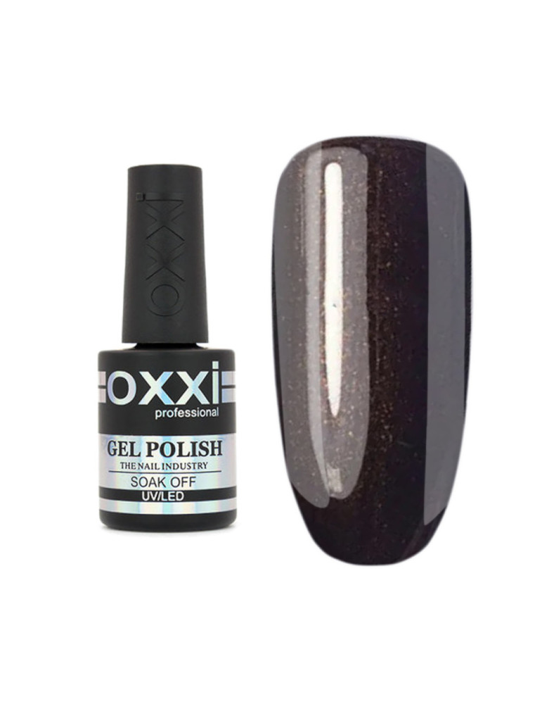 Gel Polish OXXI №144 (very dark brown with microshine) 10 ml.