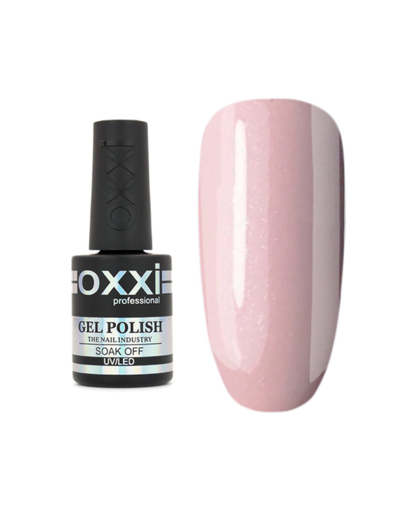 Gel Polish OXXI №182 (delicate peach-pink, with a barely noticeable microshine) 10 ml.