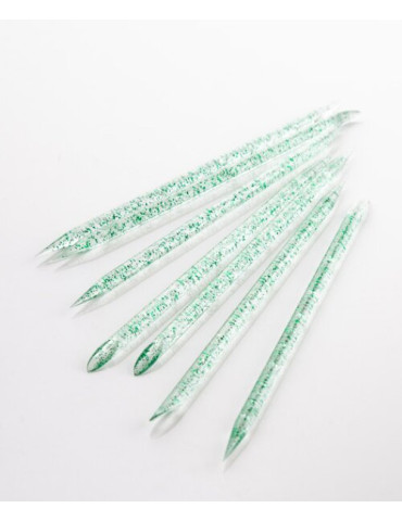 Reusable plastic cuticle sticks, color: green (50 pcs/pack) Kodi Professional