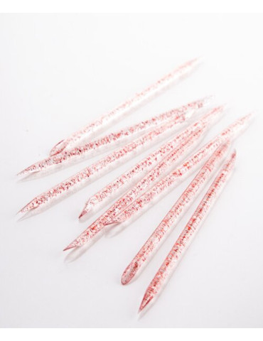 Reusable plastic cuticle sticks, color: red (50 pcs/pack) Kodi Professional