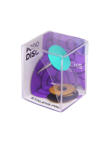 Slanted Plastic Pedicure disc Staleks PODODISC EXPERT L and set of ringlike disposable file 180 grit 5 pc (25 mm) SPDset-25