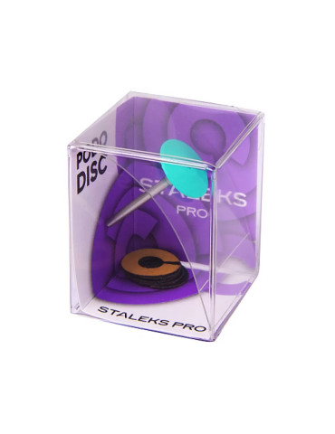 Slanted Plastic Pedicure disc Staleks PODODISC EXPERT S and set of ringlike disposable file 180 grit 5 pc (15 mm) SPDset-15